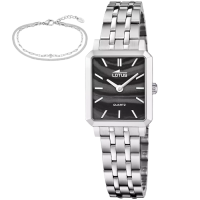 Дамски ръчен часовник с кварцов механизъм - корпус от Стомана - Стоманена верижка - цвят Черен