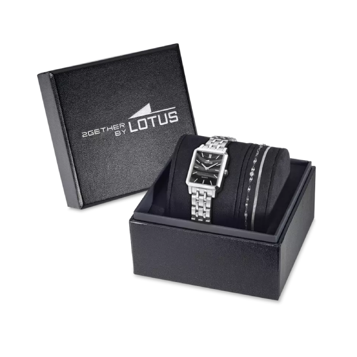 Дамски ръчен часовник с кварцов механизъм - корпус от Стомана - Стоманена верижка - цвят Черен