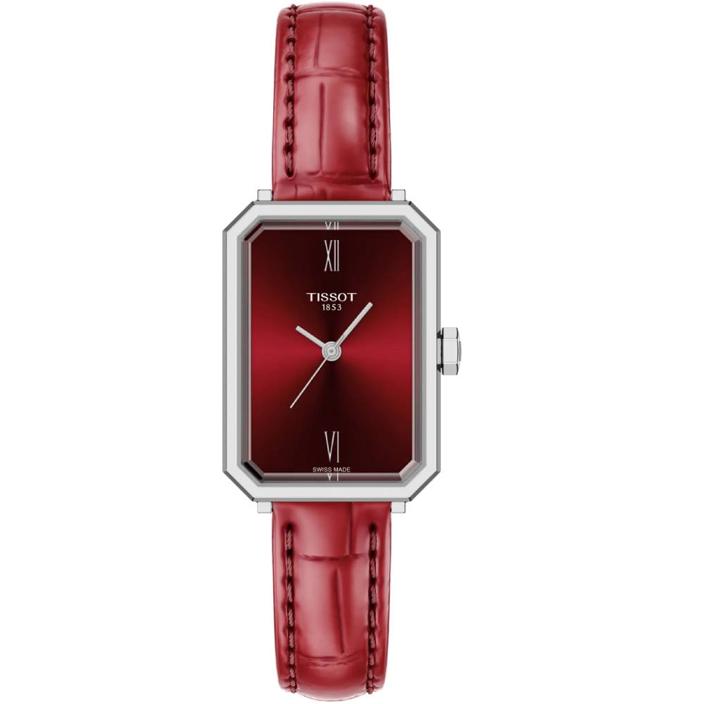 Дамски ръчен часовник с кварцов механизъм - корпус от Стомана - цвят Червен