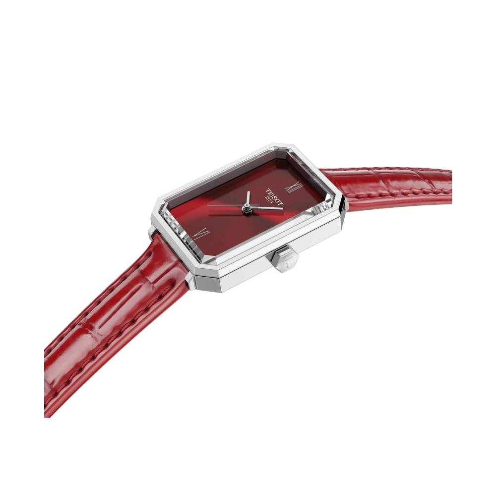 Дамски ръчен часовник с кварцов механизъм - корпус от Стомана - цвят Червен