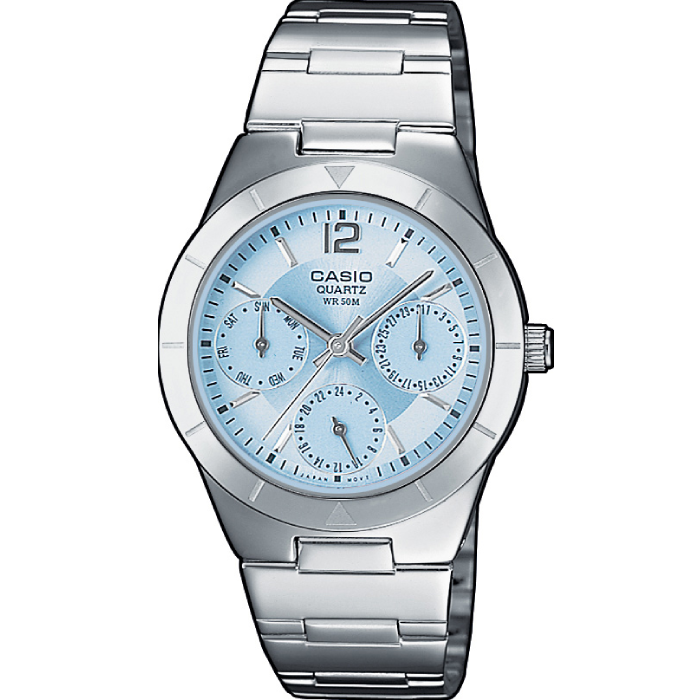 Дамски ръчен часовник с кварцов механизъм - корпус от Стомана - Стоманена верижка - цвят Син Червен