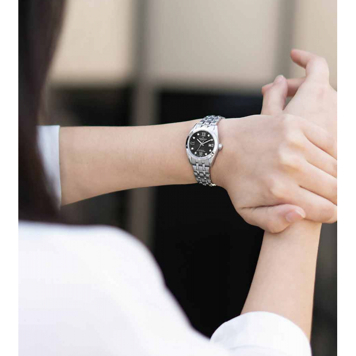 Дамски ръчен часовник с кварцов механизъм - корпус от Стомана - Стоманена верижка - цвят Седеф