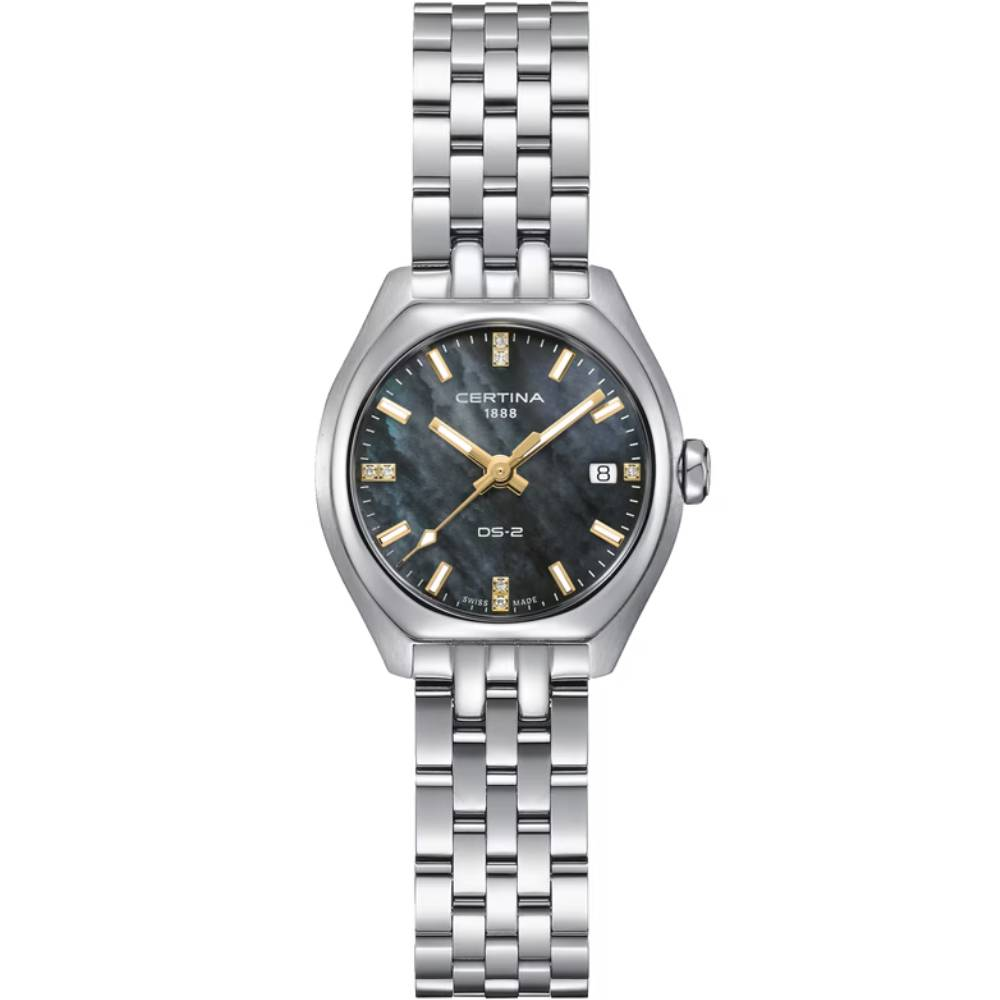 Дамски ръчен часовник с кварцов механизъм - корпус от Стомана - цвят Седеф Жълт