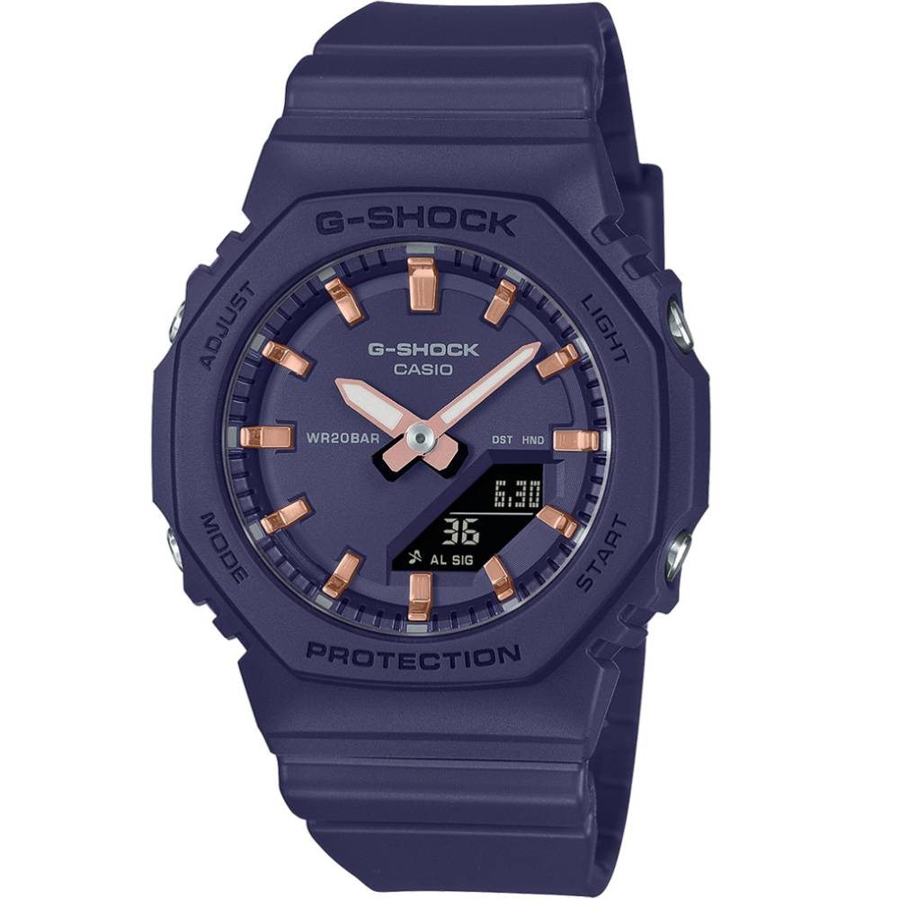 Casio GMA-P2100M-2AER G-Shock - Унисекс ръчен часовник с кварцов механизъм - корпус от Полимер - Полимер - цвят Лилав