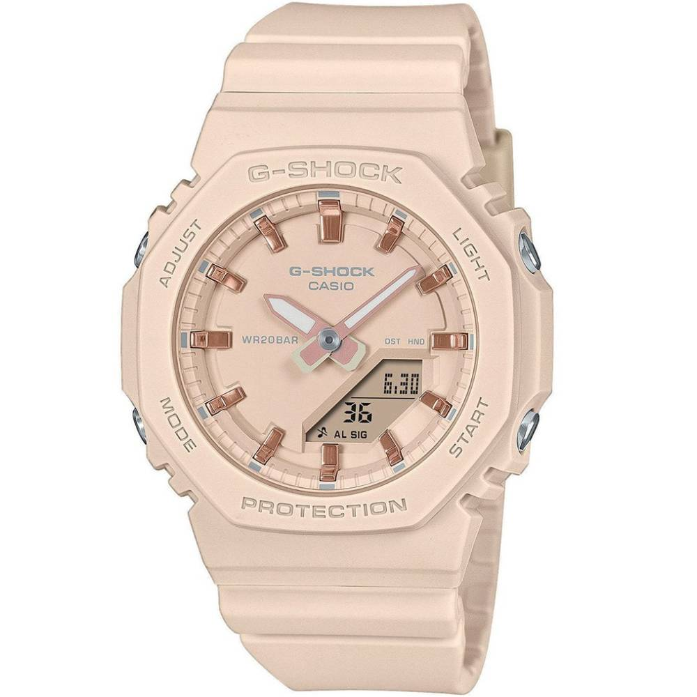 Casio GMA-P2100M-4AER G-Shock - Унисекс ръчен часовник с кварцов механизъм - корпус от Полимер - Полимер - цвят Бежов