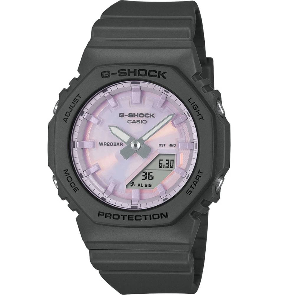 Casio GMA-P2100PC-1AER G-Shock - Унисекс ръчен часовник с кварцов механизъм - корпус от Полимер - Полимер - цвят Седеф