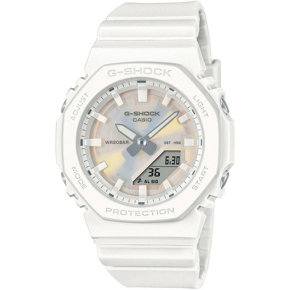 Casio GMA-P2100PC-7AER G-Shock - Унисекс ръчен часовник с кварцов механизъм - корпус от Полимер - Полимер - цвят Седеф