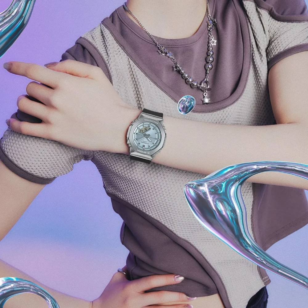 Дамски ръчен часовник с кварцов механизъм - корпус от Стомана - Полимер - цвят Син