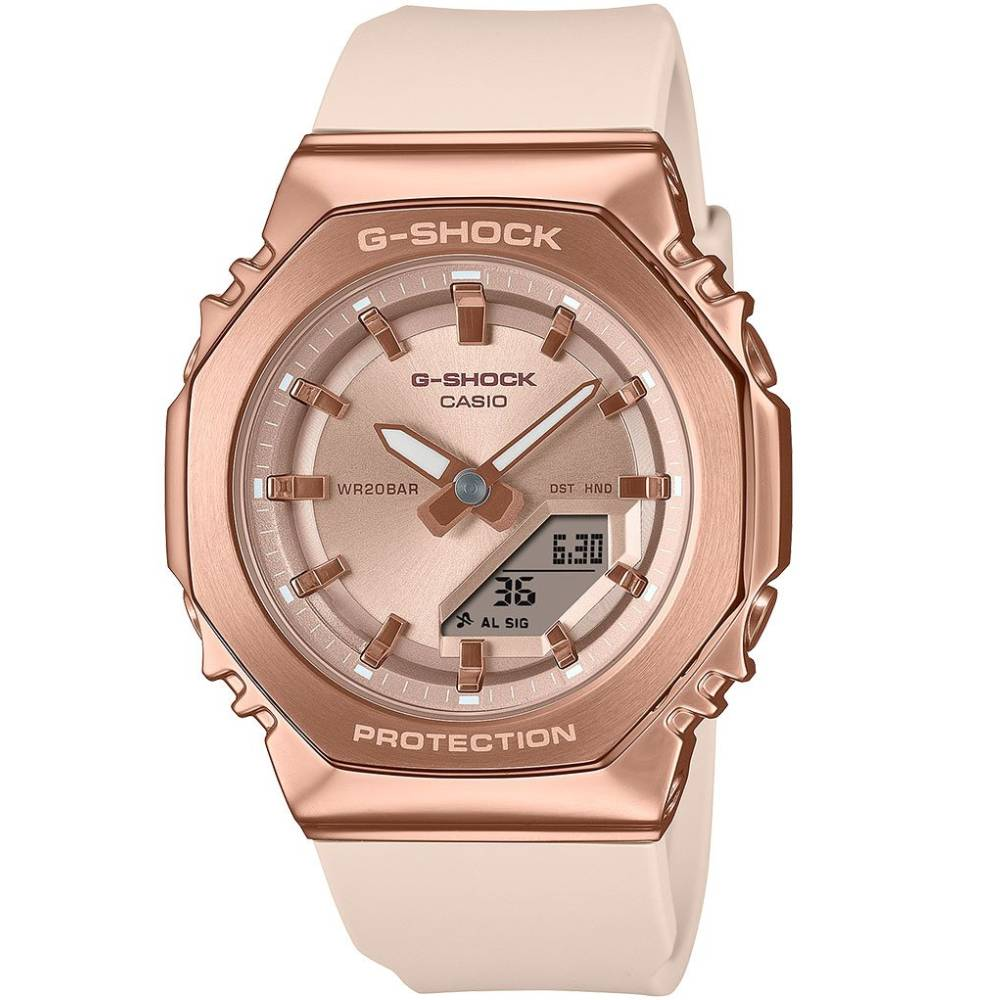 Дамски ръчен часовник с кварцов механизъм - корпус от Стомана - Полимер - цвят Розов