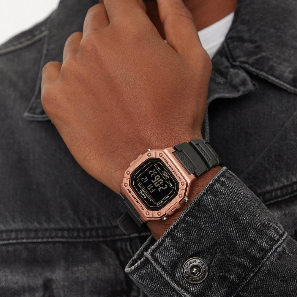 Унисекс ръчен часовник с кварцов механизъм - корпус от Полимер - Полимер - цвят Черен