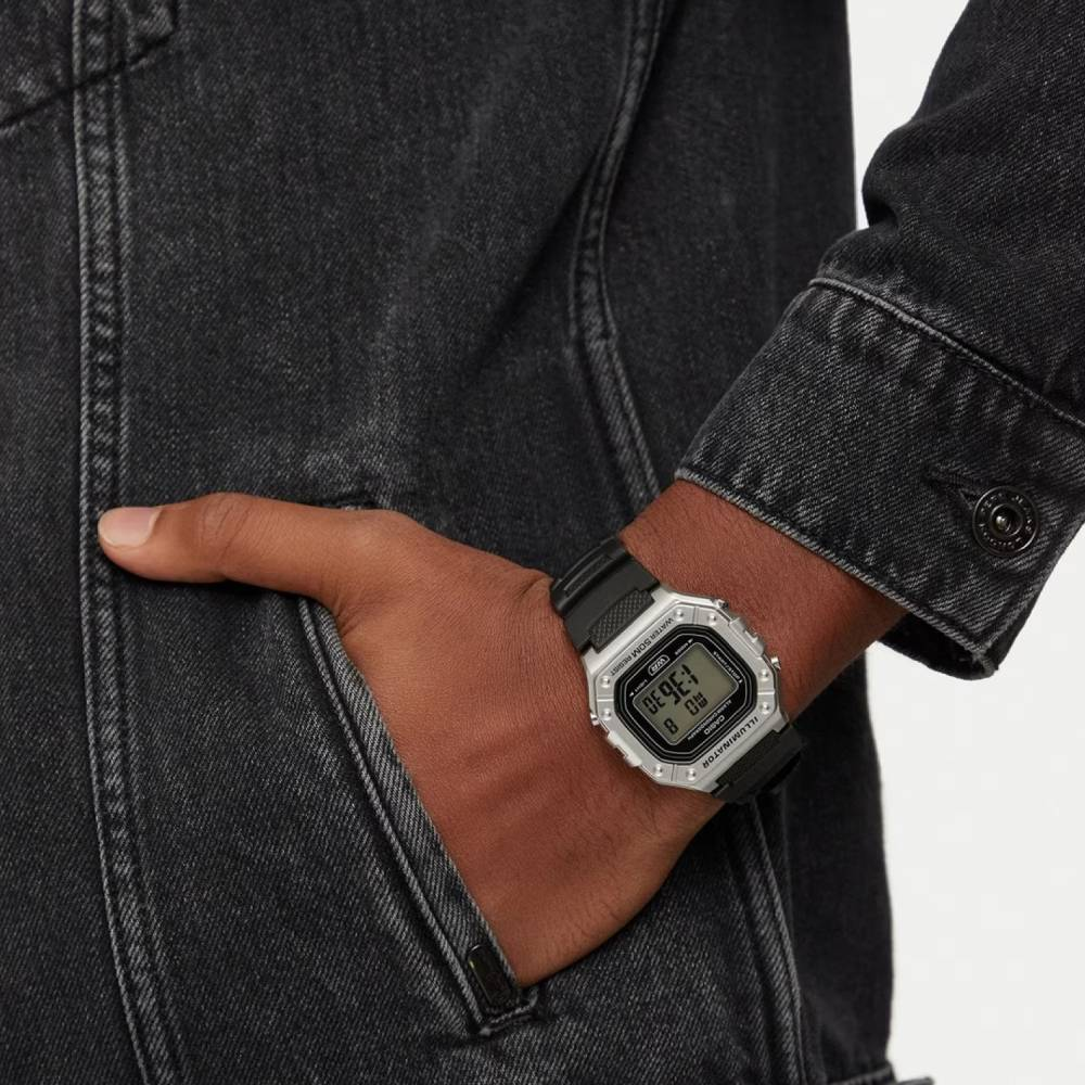 Унисекс ръчен часовник с кварцов механизъм - корпус от Полимер - Полимер - цвят Черен