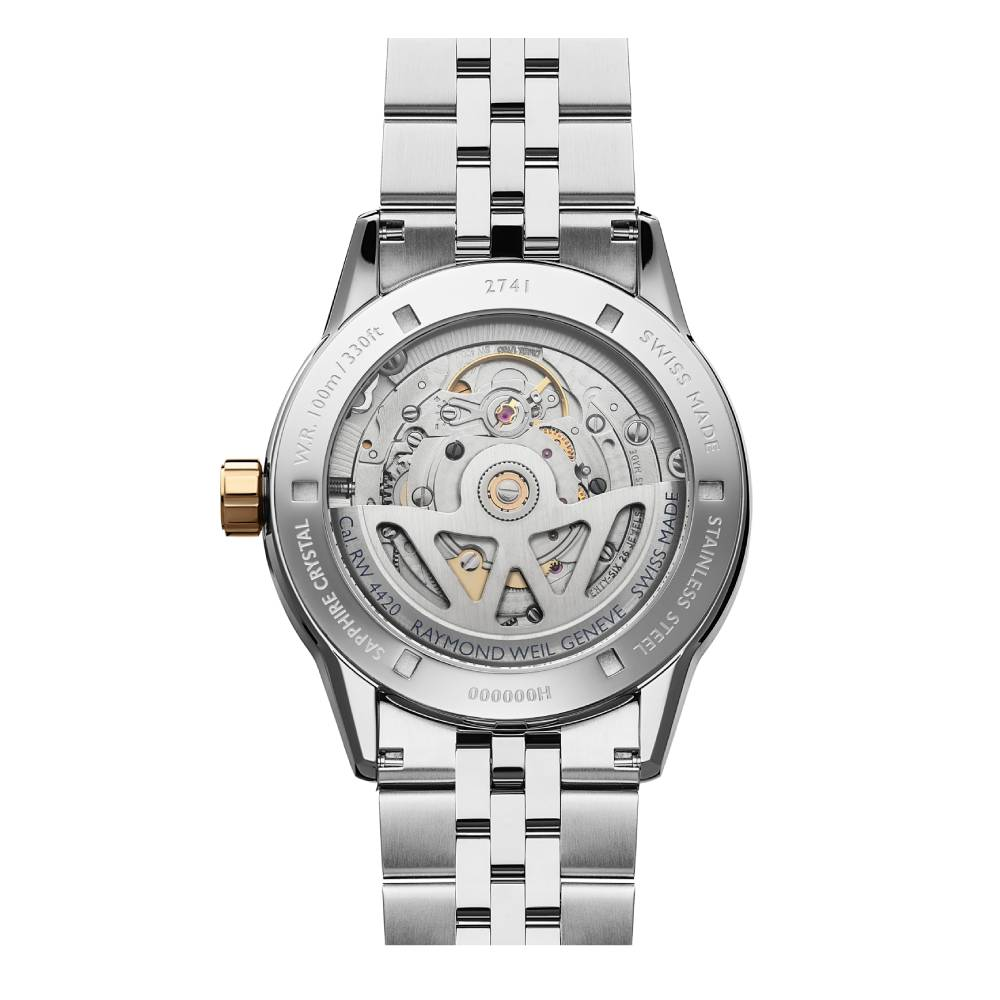 Мъжки ръчен часовник с автоматичен механизъм - корпус от Стомана - Стоманена верижка - цвят Син