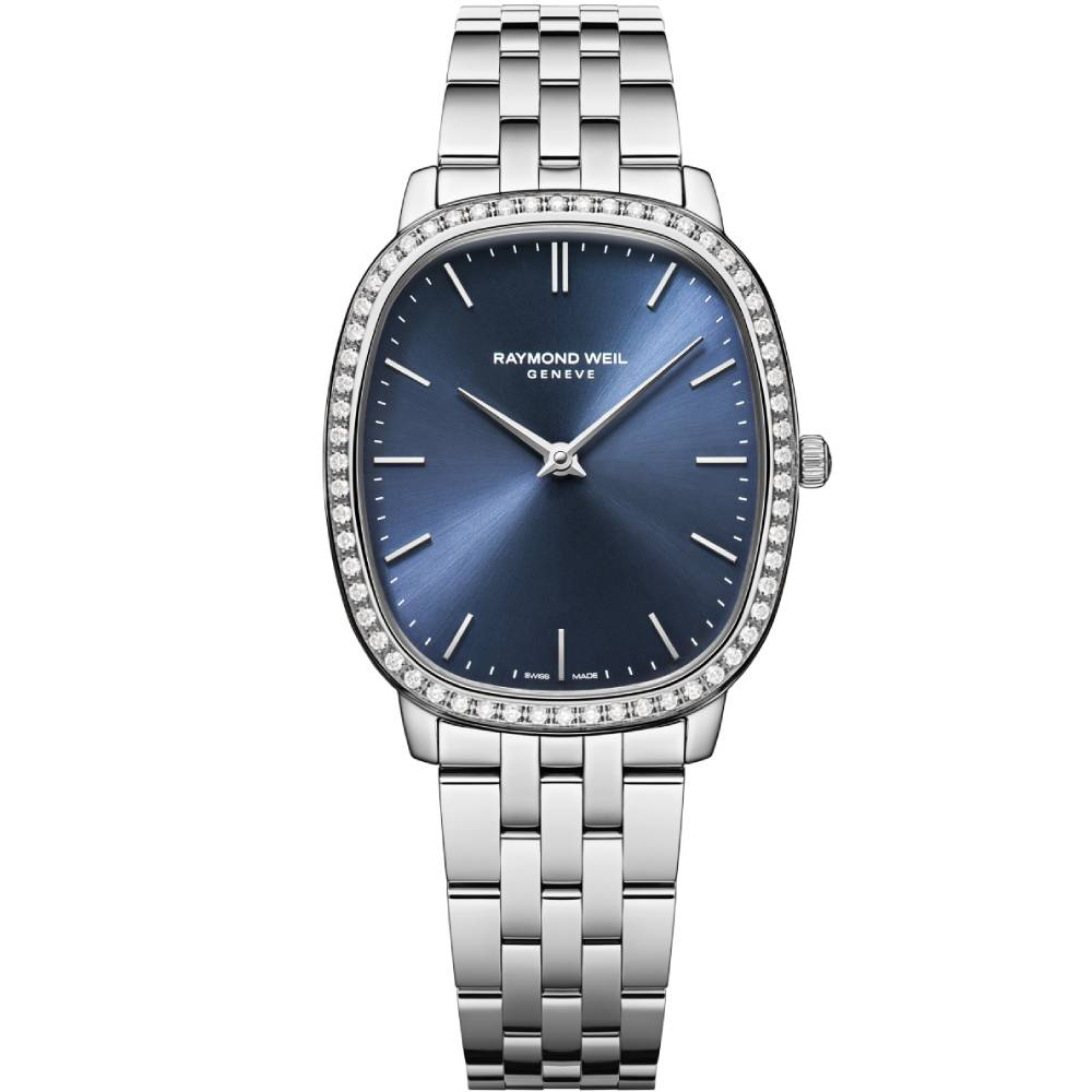 Дамски ръчен часовник с кварцов механизъм - корпус от Стомана - Стоманена верижка - цвят Син