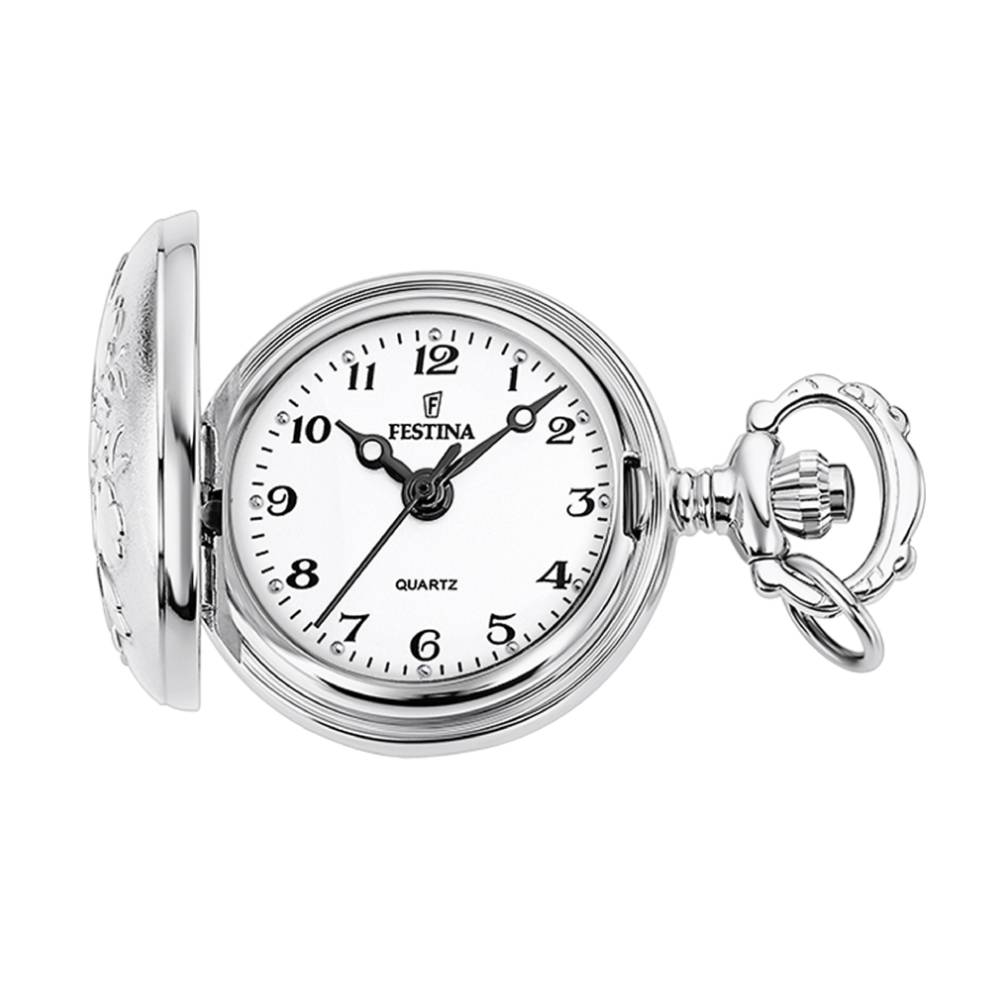 Festina F2032/1 Pocket - Дамски ръчен часовник с кварцов механизъм - корпус от Месинг - цвят Бял