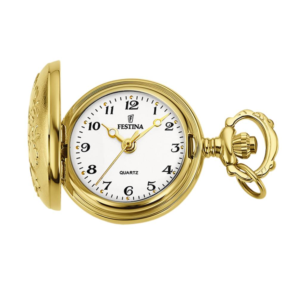 Festina F2033/1 Pocket - Унисекс ръчен часовник с кварцов механизъм - корпус от Месинг - цвят Бял