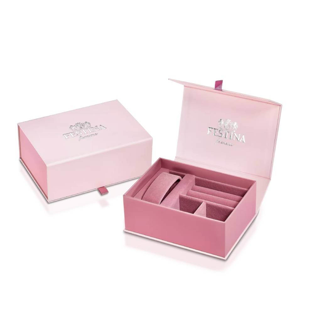 Дамски ръчен часовник с кварцов механизъм - корпус от Стомана - Стоманена верижка - цвят Бежов