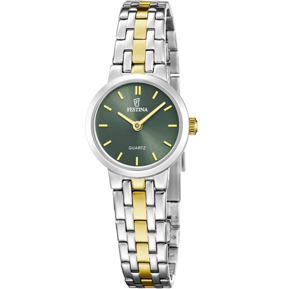 Дамски ръчен часовник с кварцов механизъм - корпус от Стомана - Стоманена верижка - цвят Бежов