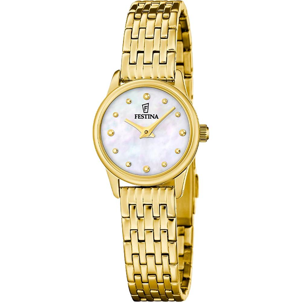 Дамски ръчен часовник с кварцов механизъм - корпус от Стомана - Стоманена верижка - цвят Седеф