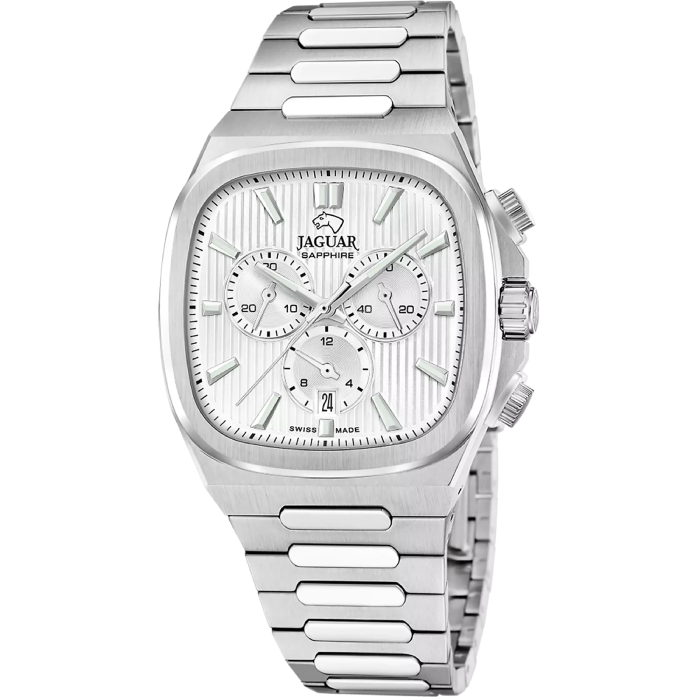 Мъжки ръчен часовник с кварцов механизъм - корпус от Стомана - Стоманена верижка - цвят Сив