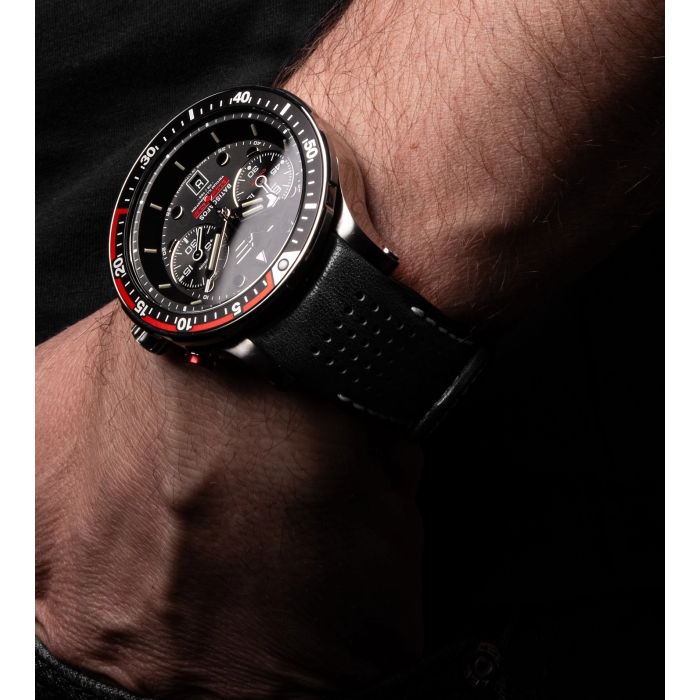 Vostok Europe 6S21-511A771 Batiscafos - Мъжки ръчен часовник с кварцов механизъм - корпус от Стомана - Силиконова каишка - цвят Черен