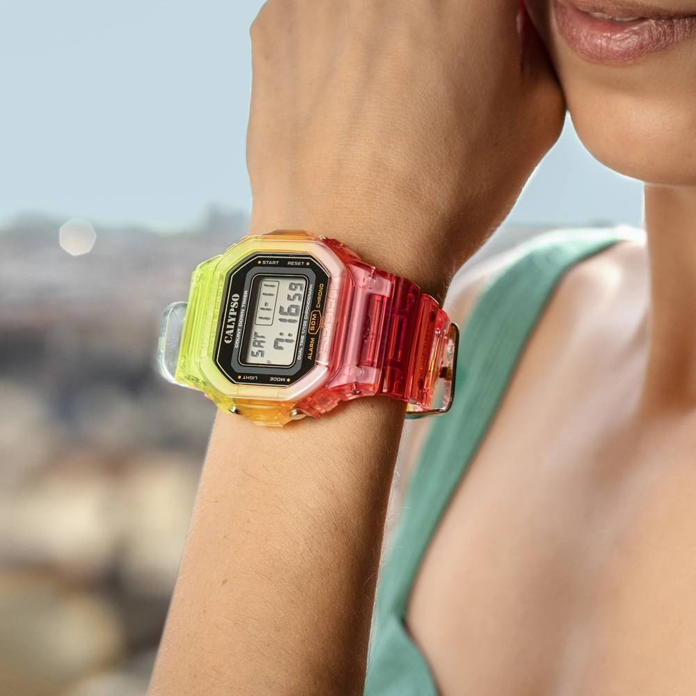 Calypso K5874/4 Color Splash - Унисекс ръчен часовник с кварцов механизъм - корпус от Полимер - Полимер