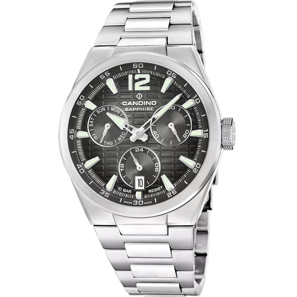 Мъжки ръчен часовник с кварцов механизъм - корпус от Стомана - Стоманена верижка - цвят Черен