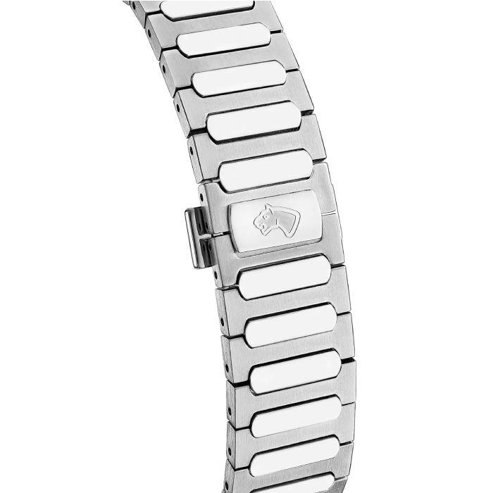 Мъжки ръчен часовник с кварцов механизъм - корпус от Стомана - Стоманена верижка - цвят Син