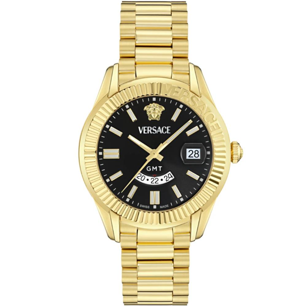 Мъжки ръчен часовник с кварцов механизъм - корпус от Стомана - Стоманена верижка - цвят Син Злато