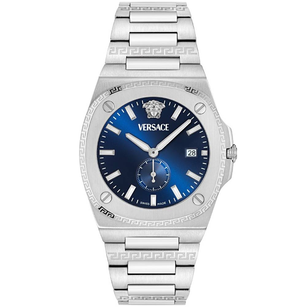 Мъжки ръчен часовник с кварцов механизъм - корпус от Стомана - Стоманена верижка - цвят Син