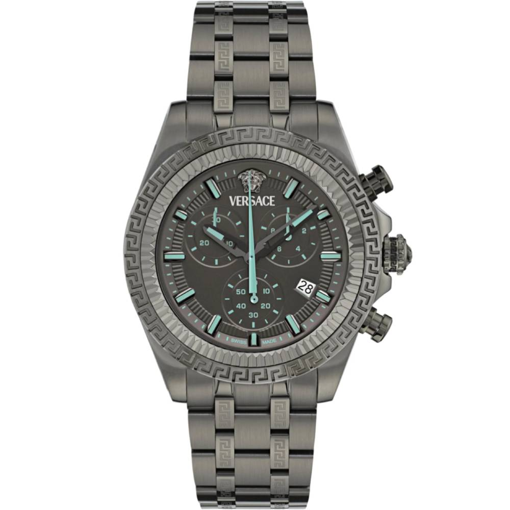 Мъжки ръчен часовник с кварцов механизъм - корпус от Стомана - Стоманена верижка - цвят Черен