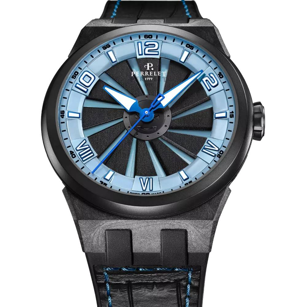 Мъжки ръчен часовник с автоматичен механизъм - Естествена кожа - цвят Черен Червен