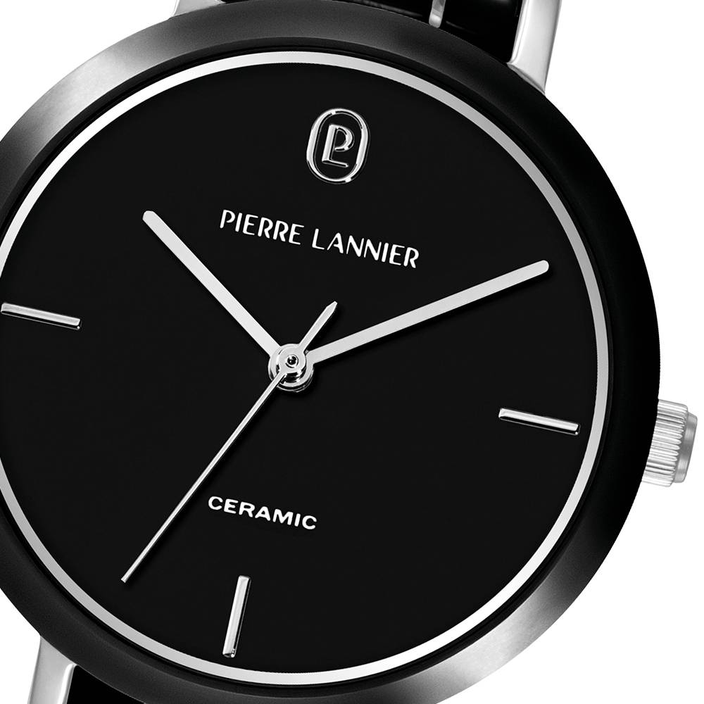 Дамски ръчен часовник с кварцов механизъм - корпус от Керамика - цвят Черен