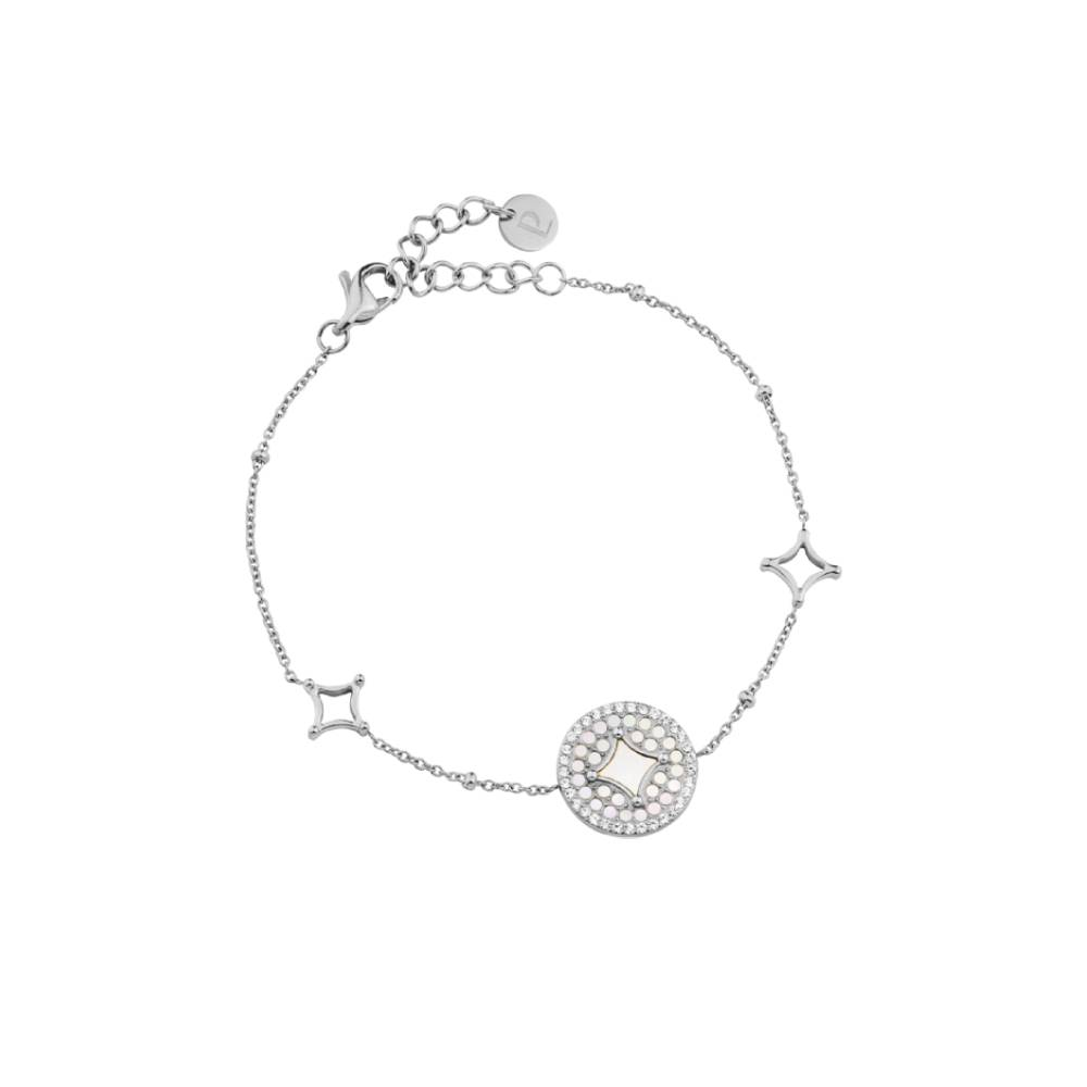 Дамски гривна Pierre Lannier BJ27A1111 Tessera от 316l Медицинска стомана - с форма Звезда - Кристали - Стомана със сребърно покритие