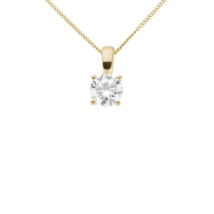 Дамски висулка от 14K Злато Жълто - с форма - Диаманти