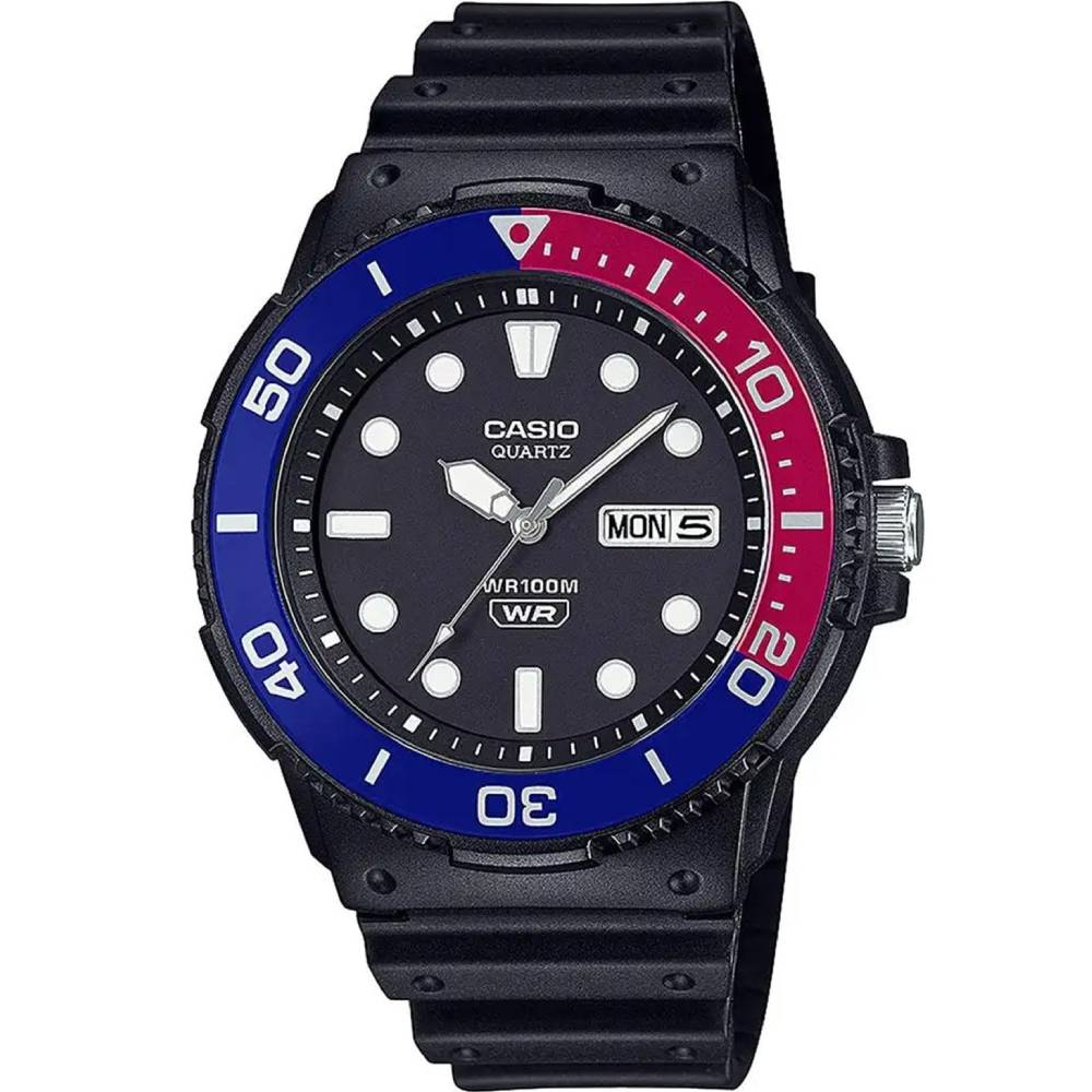 Casio MRW-230H-1E2VEF - Мъжки ръчен часовник с кварцов механизъм - корпус от Полимер - Полимер - цвят Черен
