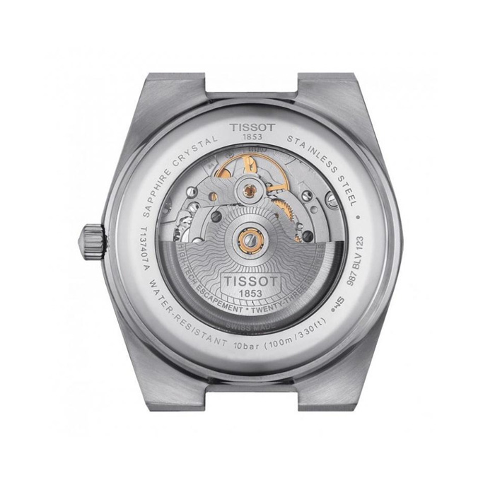 Мъжки ръчен часовник с автоматичен механизъм - корпус от Стомана - Стоманена верижка - цвят Син Сив - 2