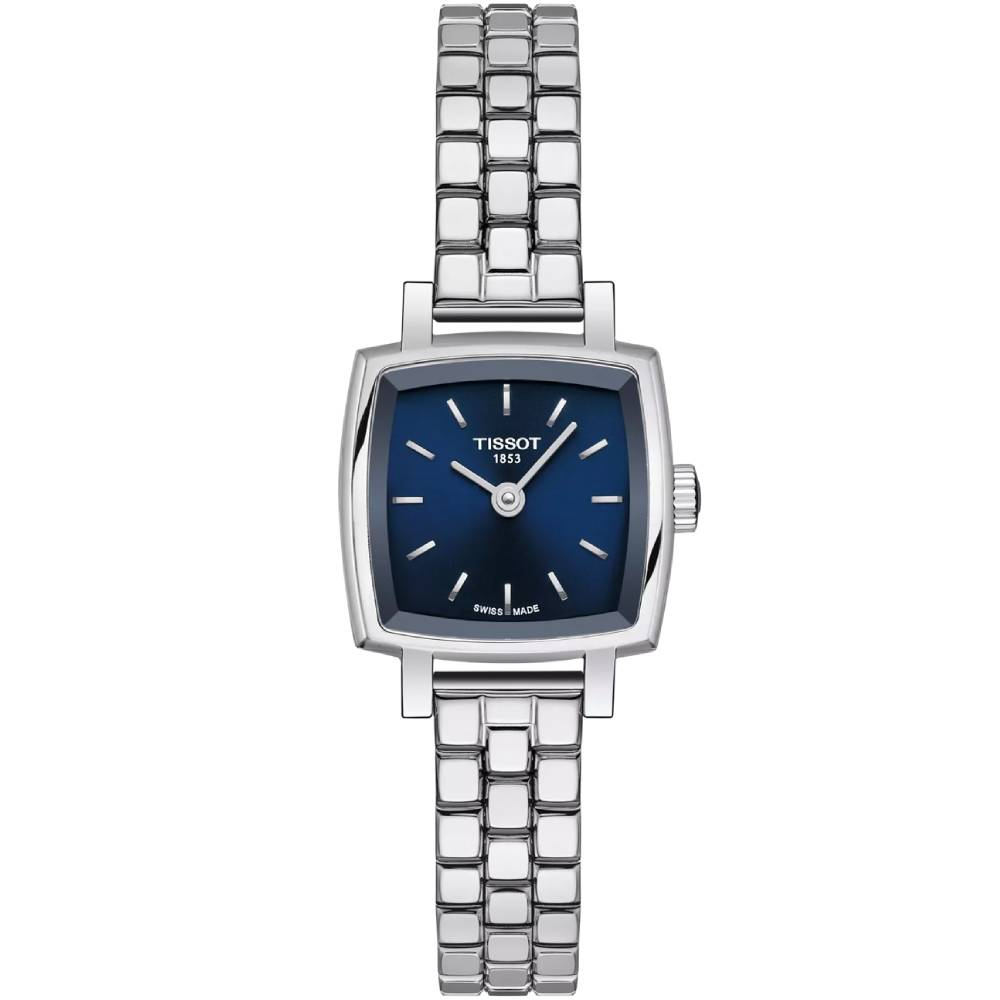 Дамски ръчен часовник с кварцов механизъм - корпус от Стомана - Стоманена верижка - цвят Син Сив