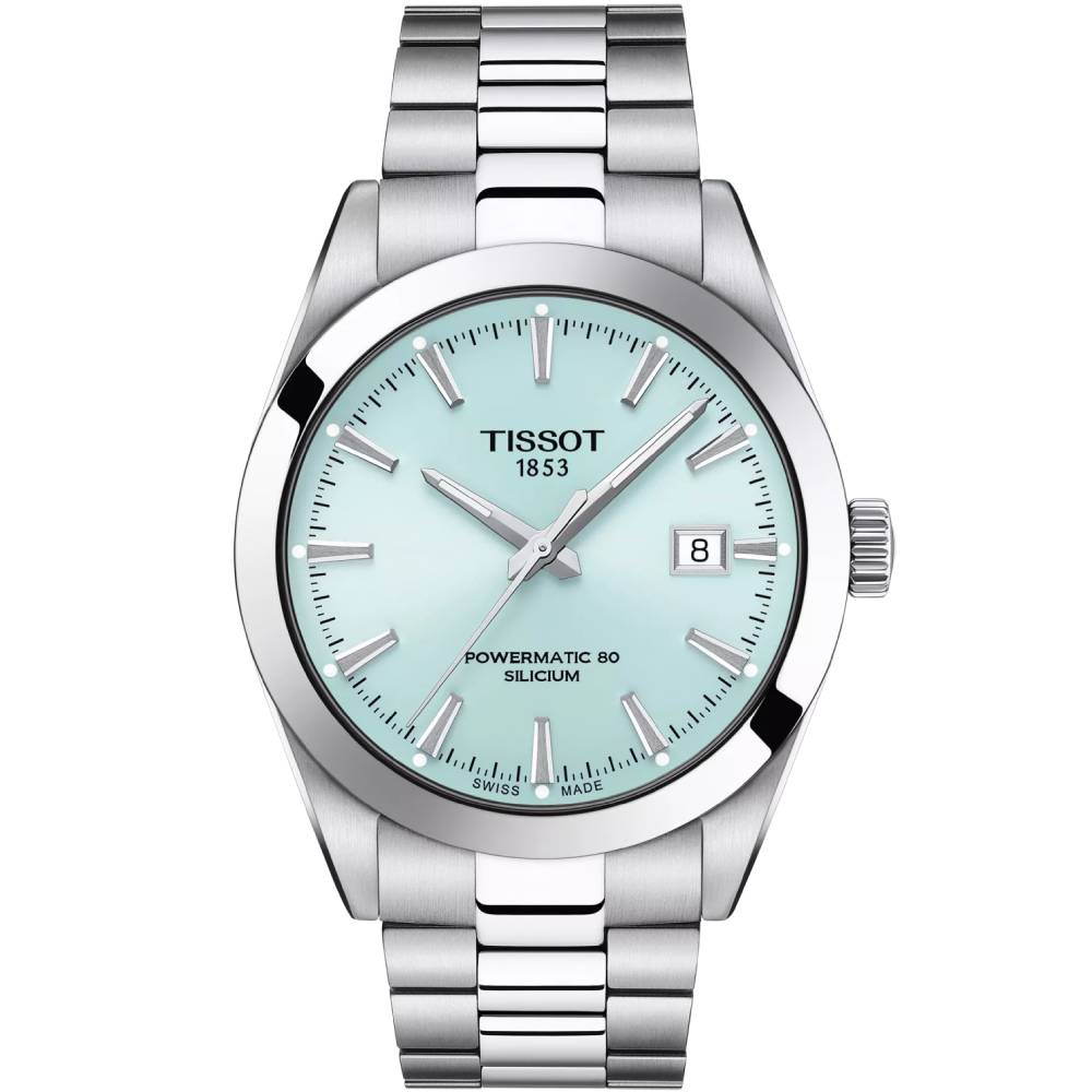 Мъжки ръчен часовник с автоматичен механизъм - корпус от Стомана - Стоманена верижка - цвят Син