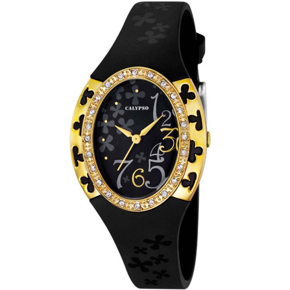 Calypso K5642/5 - Унисекс ръчен часовник с кварцов механизъм - корпус от Полимер - Полимер - цвят Черен Черен