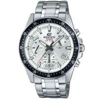 Casio EFV-540D-7AVUEF Edifice - Мъжки ръчен часовник с кварцов механизъм - корпус от Стомана - Стоманена верижка - цвят Бял Сив