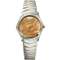 Дамски ръчен часовник с кварцов механизъм - корпус от Стомана - Стоманена верижка - цвят Кафяв Сив