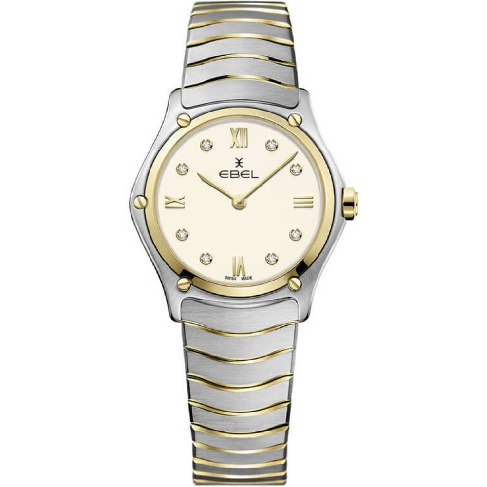 Дамски ръчен часовник с кварцов механизъм - корпус от Стомана - Стоманена верижка - цвят Седеф Злато