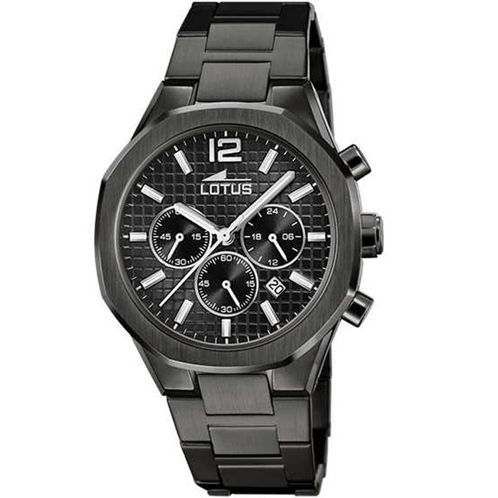 Мъжки ръчен часовник с кварцов механизъм - корпус от Стомана - Стоманена верижка - цвят Черен Черен