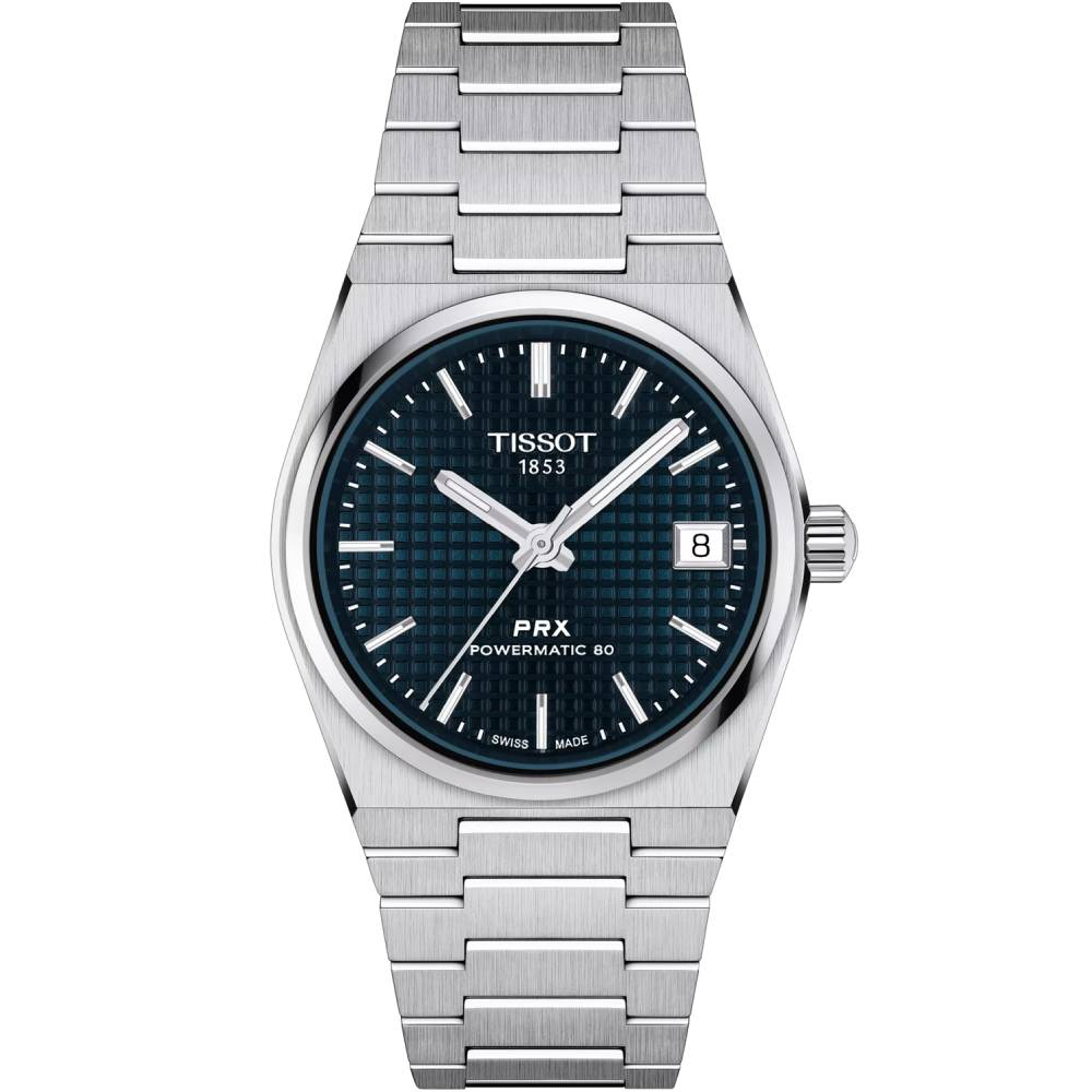 Дамски ръчен часовник с автоматичен механизъм - корпус от Стомана - Стоманена верижка - цвят Син