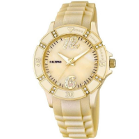 Унисекс ръчен часовник с кварцов механизъм - корпус от Полимер - Полимер - цвят Шампанско Злато