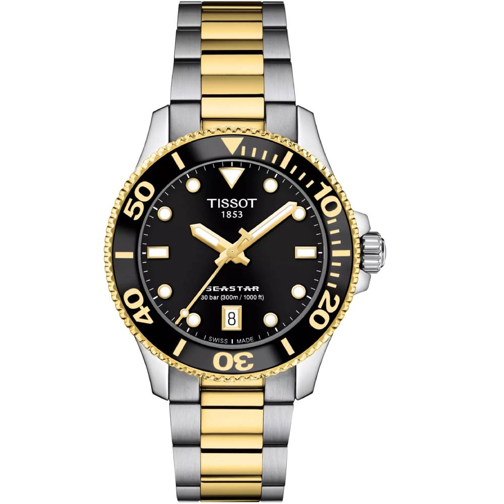 Дамски ръчен часовник с кварцов механизъм - корпус от Стомана - Стоманена верижка - цвят Черен Злато