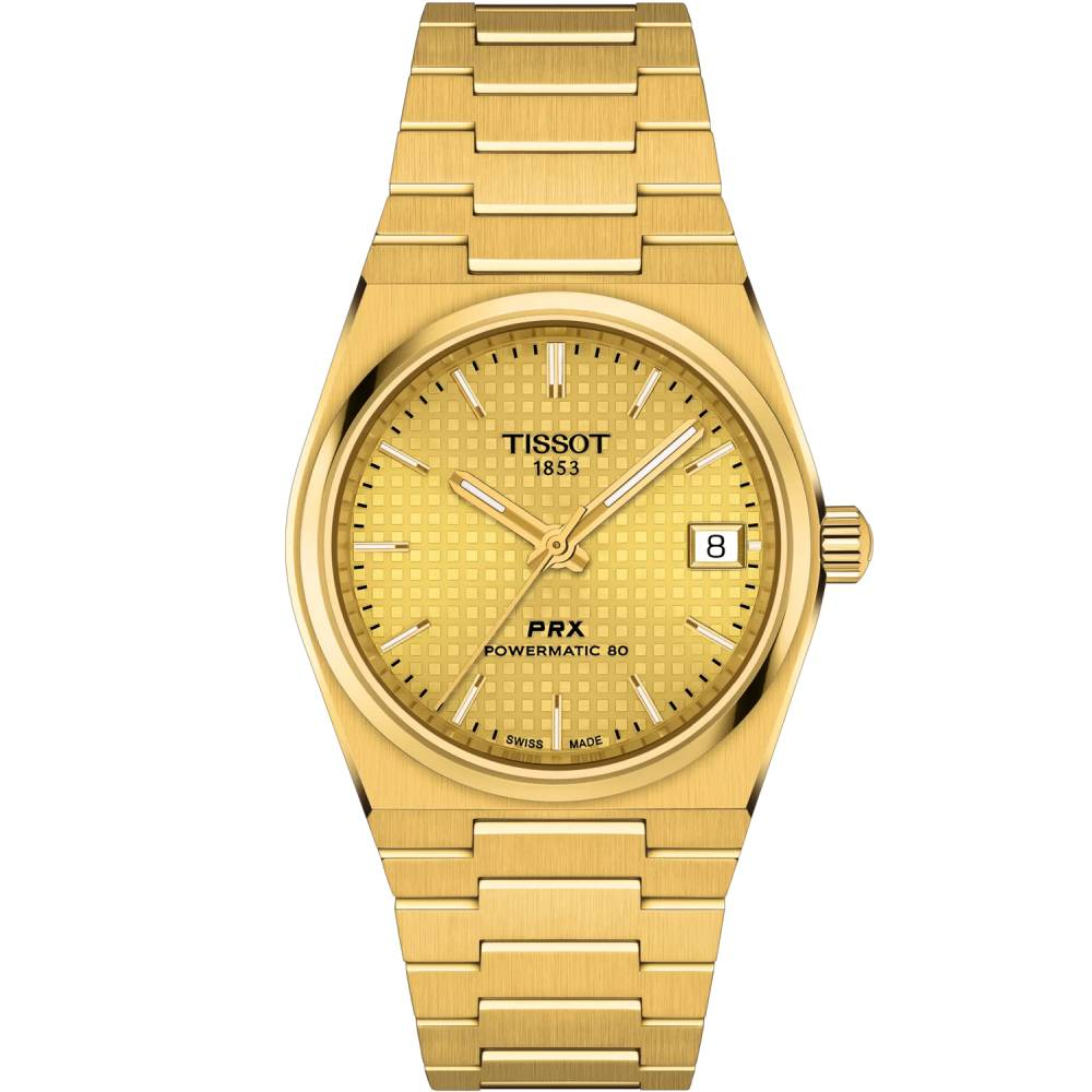 Унисекс ръчен часовник с автоматичен механизъм - корпус от Стомана - Стоманена верижка - цвят Злато