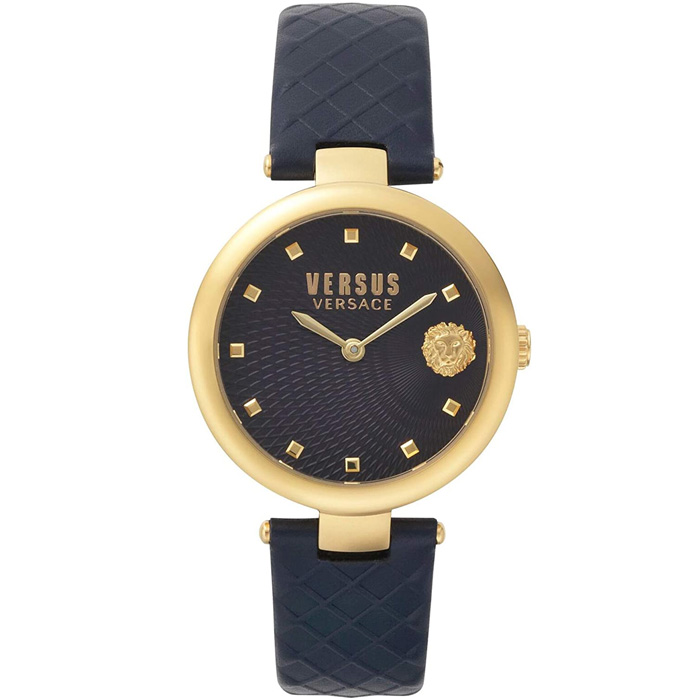 Дамски ръчен часовник с кварцов механизъм - корпус от Стомана - Синтетична кожа - цвят Черен Черен