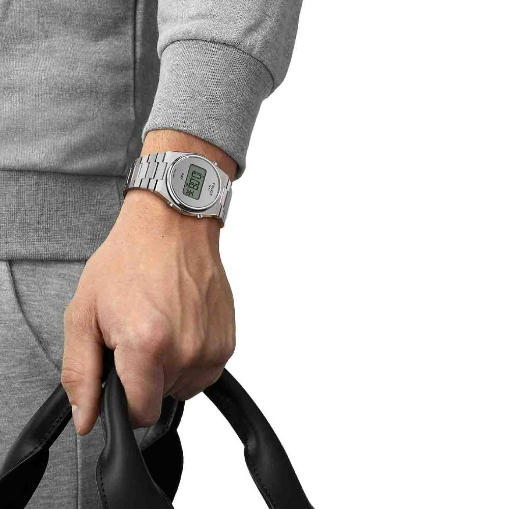 Унисекс ръчен часовник с кварцов механизъм - корпус от Стомана - Стоманена верижка - цвят Сив