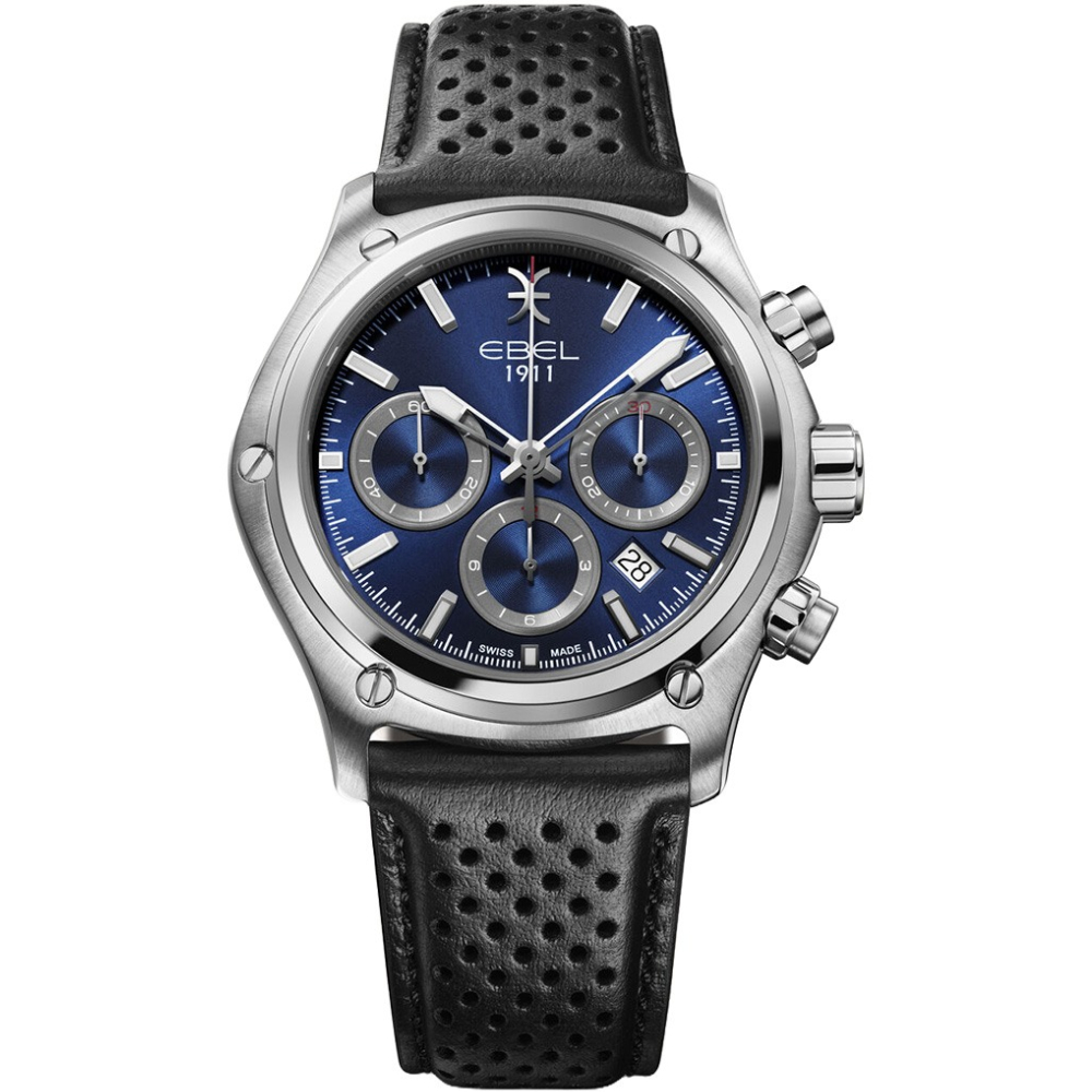 Мъжки ръчен часовник с автоматичен механизъм - корпус от Стомана - Стоманена верижка - цвят Син Сив